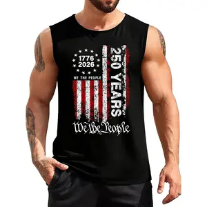 CAZYCHILD 250 Anniversary USA Shirt Mens 250 Year American Tank Tops Men 250th Birthday 4th of July Sleeveless Tee