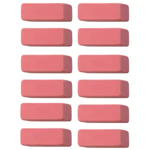 Pink Erasers, Premium Quality Latex Free Eraser, Standard Size, Perfect for School Supplies, Office & Everyday Use