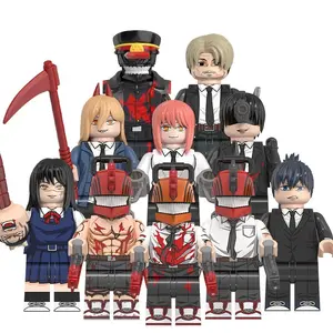 WM2565 Blocks Chainsaw Demon Man Denji Pochita Anime Bricks Cartoon Mini Action Toy Figures building blocks Assembl Toys Gifts