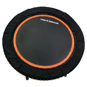 LEAPS & REBOUNDS 48" Mini Fitness Trampoline & Rebounder Gym Equipment, Orange