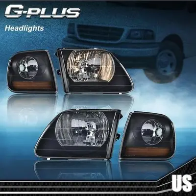LED Headlights Ford F150 Chrome LED DRL Headlight & Corner Light Set – Fits 97-03 Ford F150 & 99-02 Expedition (DOT/SAE) Corner Lights For Ford F-150 - Foto 2