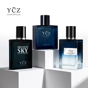 YCZ Men's Mystic Allure Collection Fragrance Set |YCZ Club Marine & Breath of Sky Eau De Cologne Gift Box with Long Lasting Light Scent for Any Occasion Perfume Gift Sets Perfume Sample Set#Summervibes|Father's Day Gifts