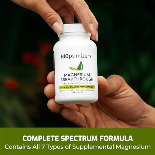 Natural Sleep and Brain Supplement - 60 Capsules - Magnesium Breakthrough Supplement 4.0 - Has 7 Forms of Magnesium: Glycinate, Malate, Citrate, and More
