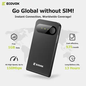 ECOVOX 2026 upgraded portable WiFi hotspot – offering unlimited 4G data globally, no SIM card required, and tri-band support – is the perfect choice for a home/RV/travel/outdoor wireless WiFi router.