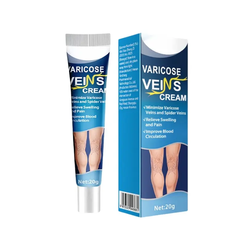 Varicose Veins Relief Cream - Soothes Itching/Pain, Reduces Swelling & Spider Veins, Enhances Blood Flow, Repairs Leg Veins (20g, Natural Extracts)