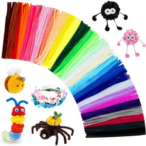 1200 count Pipe Cleaners Craft, Pipe Cleaners Bulk for Arts and Crafts Supplies Multi-Color Chenille Stems DIY Project Room Decor,Christmas Decorations Creative Toys  (12inch*6mm,48colors)