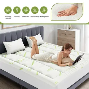 Ultra-Soft Bamboo Mattress Pad Cover, Cooling Breathable Mattress Protector for 8-16 Inch Mattresses, Deep Pocket Fitted Bedding – #SleepBetter #BedroomFinds