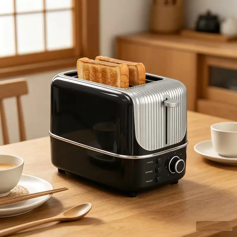 750W Toaster Oven-Style Bread Maker, Automatic Pop-Up, Suitable for Homes & Dormitories, Multi-Functional for Sandwiches & Breakfast Prep