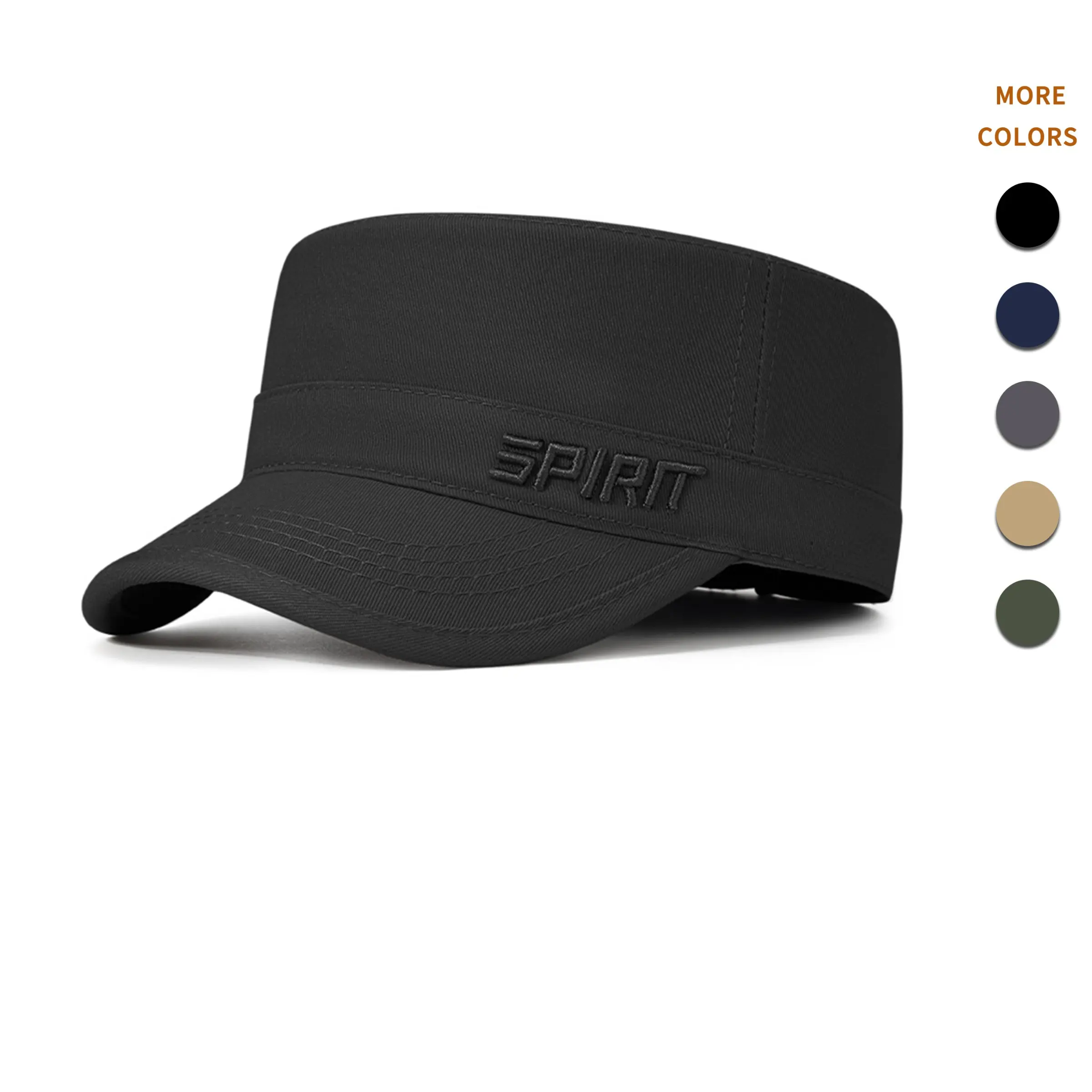 1 Paneled Letter Embroidered Flat-Top Baseball Cap, Casual and Stylish Design, Suitable for All Seasons, Sun-Protective, Adjustable Back Closure, For Men, Ideal for Outdoor Leisure, Daily Commuting, and Travel Vacations.