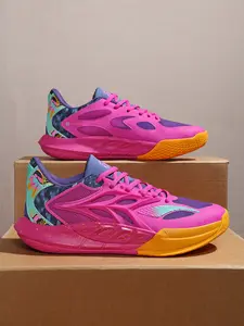 Unisex Basketball Shoes, Mesh Patchwork Design, Kpu Upper, Comfortable Breathable Inner Lining, Durable Rubber Outsole, Special Fastening System, Hoop Shoes