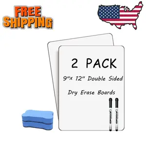 Double Sided Portable White Board 9''x12'' Small Dry Erase Board