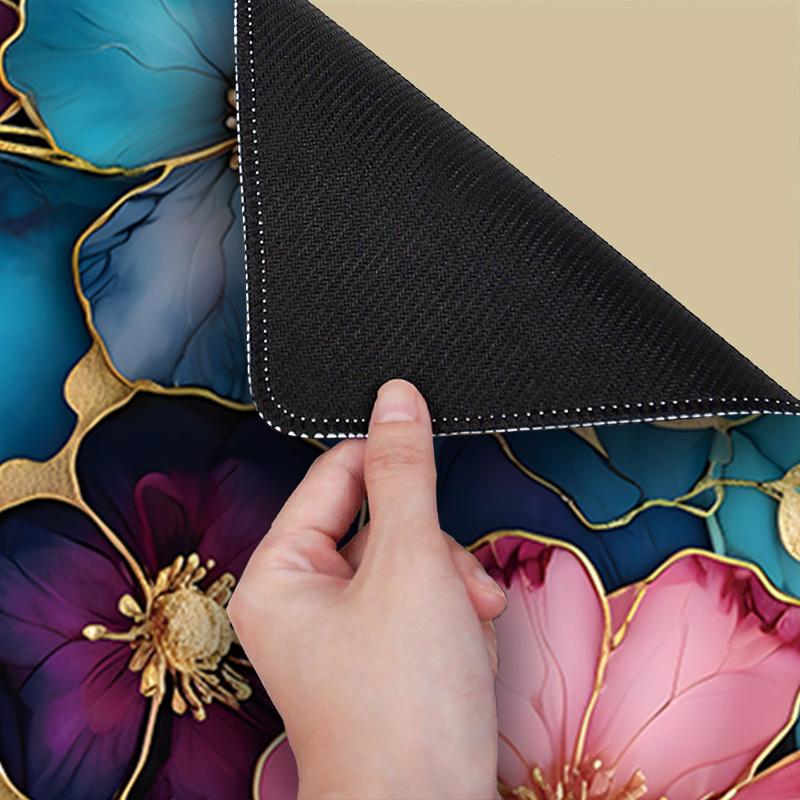 Extra Large Bohemian Style Floral Table Runner |   Aesthetic Mouse Pad with Non-Slip Rubber Base and Stitched Edges |   Vibrant HD Printed Floral Design |   Ideal for Home Office and Gaming |   The Perfect Gift for Women