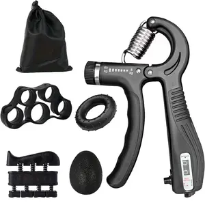 5-Piece Grip Strength Trainer Set with Counter - Adjustable Hand Grippers for Muscle Training, Wrist & Forearm Workout. Ideal for Home Gym, Rock Climbing Grip. Perfect Gift for Valentine's Day, Father's Day.