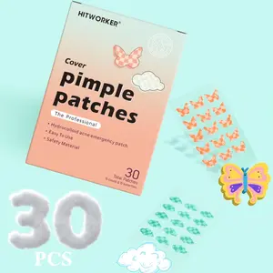 Hydrocolloid Pimple Patches, 30 Count, Butterfly & Cloud Shapes, Acne Treatment, Absorb Zits, Prevent Picking, Skin Care for All Types