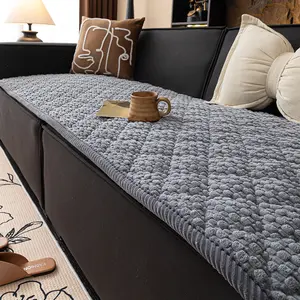 Soft Plush Sofa Cushion Cover, Pet-Friendly Washable Couch Cover Sofa Slipcover Home Decor Protector, Ideal for Office Bedroom Living Room Decoration