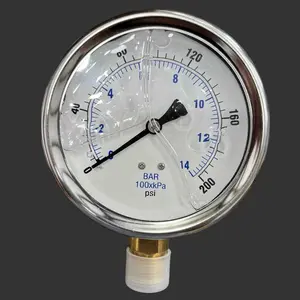 Premium Liquid-Filled Pressure Gauge – 200 PSI, 1/2" Bottom Mount (Part # 1002G.2K)