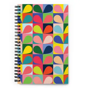 Copacetic Multi Colored Salad Dot Grid Spiral Notebook