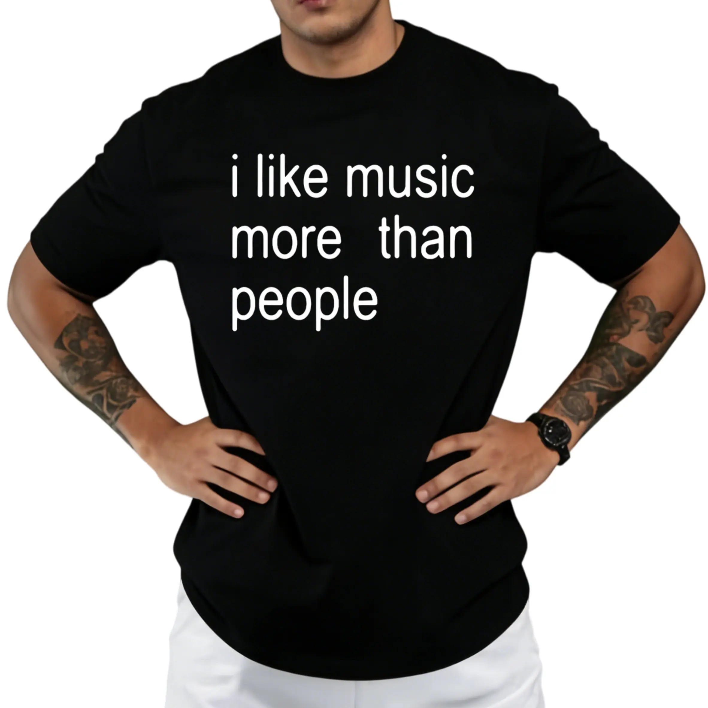 Funny Quote Unisex Tee, I like Music more than People, Music Lover Shirt, Graphic Tee, Sarcastic Gift, Introvert Apparel, Humor Top