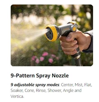 GLAHODEN Upgraded Retractable Garden Hose Reel, 1/2 Inch x 130 ft Wall Mounted Hose Reel, Heavy Duty Garden Hose Reel with 9 Patterns Nozzle, Any Length Lock, Upgraded Slow Return System and 180° Swivel Bracket Automatic Watering Devices