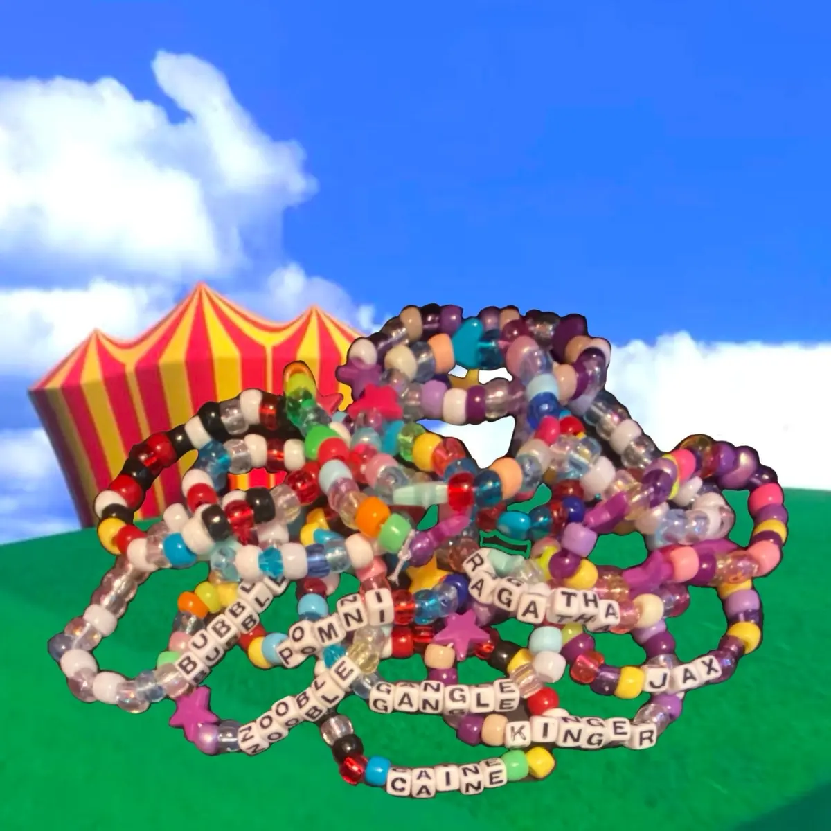 Digital Circus Kandi Bracelet - Colorful Design