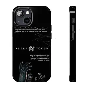 Black Sleep Token Cool Phone Case Fully Protected and Shockproof Phone Case for iPhone17 16 15 14 Pro Max Pro Plus and Samsung S25 24 23 Protection Safety