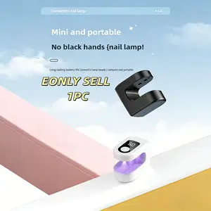 Portable Rechargeable Nail Dryer Mini LED UV Lamp No Black Hand Nail Curing Machine with Display for Quick Drying Gel Polish