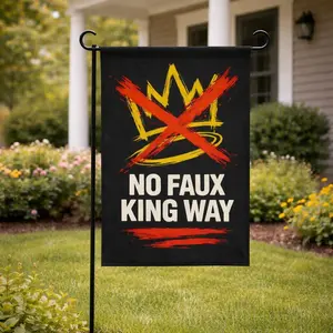 No Kings Garden Flag Anti Trump Protest Flag Protect Democracy Yard Sign Political Resistance Outdoor Decor