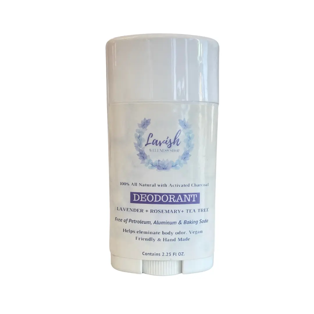 100% Natural Deodorant (Lavender & Rosemary) with Activated Charcoal 2.25 oz.