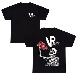 VP Racing Unisex T-shirt / Sweatshirt / Hoodie – Black Skeleton Graphic Tee with Bold VP Logo & Fuel Jug Artwork, Motorsports Streetwear