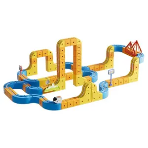 Magnetic Track Car Set 82-154PCS STEM Toy for Boys Age 3-8, Magic Floating Train Track with 1 High-Speed Train, Educational Gift (Built-in 120mAh 0.444Wh Lithium Battery, Charging Cable Included)