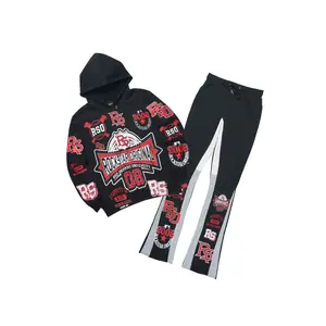 Mavrix Black Hoodie/Stacked Flare Track Set