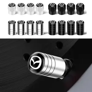 4Pcs Aluminum Alloy Car Wheel Tire Valve Caps Valve Stem Dust Cover Accessories For Mazda 3 6 2 5 CX3 CX4 CX5 CX-3 CX-5 CX-9 CX-8 CX-30 Atenza Axela Demio MX3 MX5 RX8 MP MS Speed Car Parts