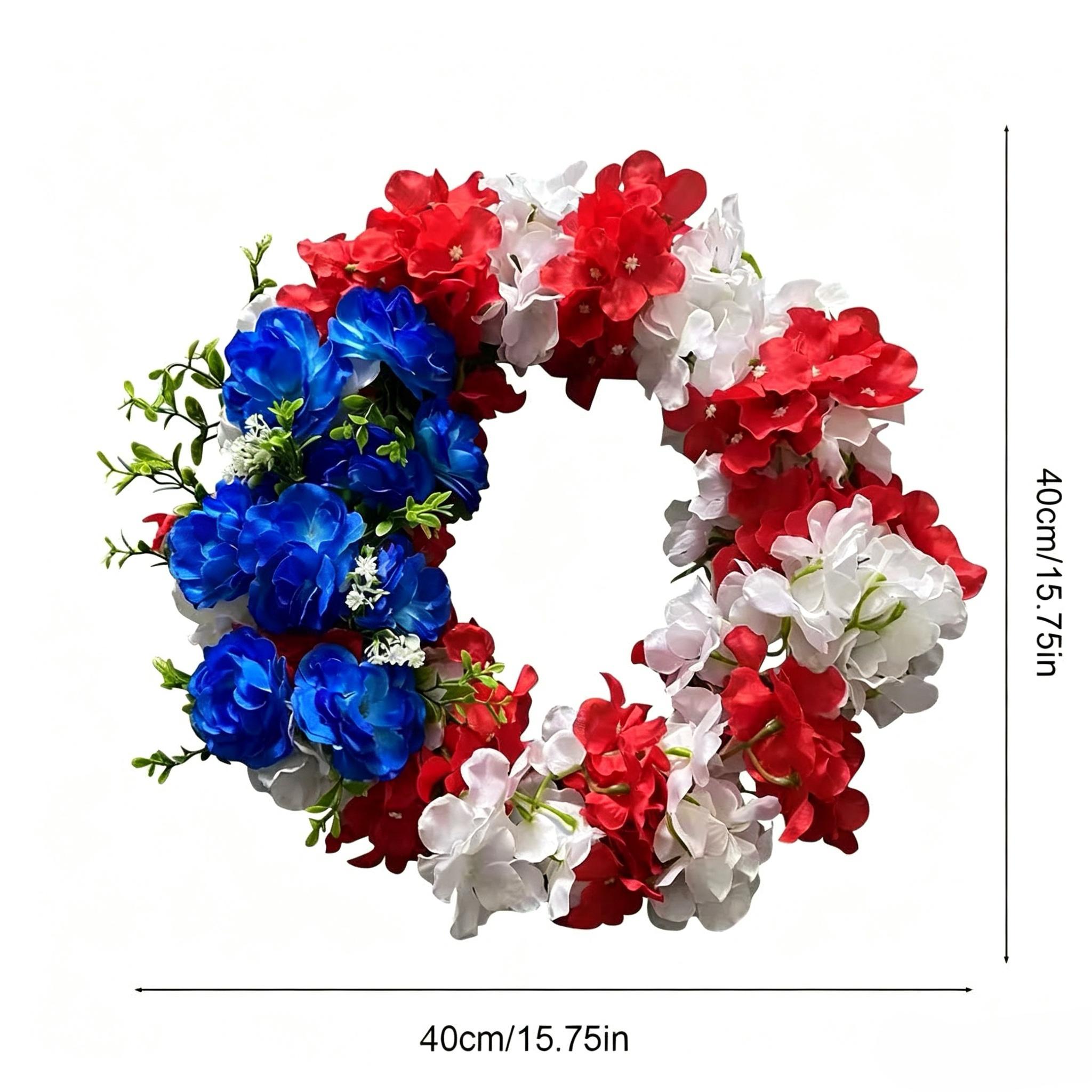 Front Door Decoration, Independence Day/Memorial Day Summer Outdoor Wreath