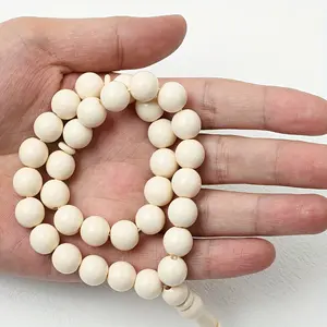 [Large Beads 33pcs] Acrylic Large Beads 33pcs 12mm Wooden Imitation Tassel Prayer Muslim Arabic Bracelet
