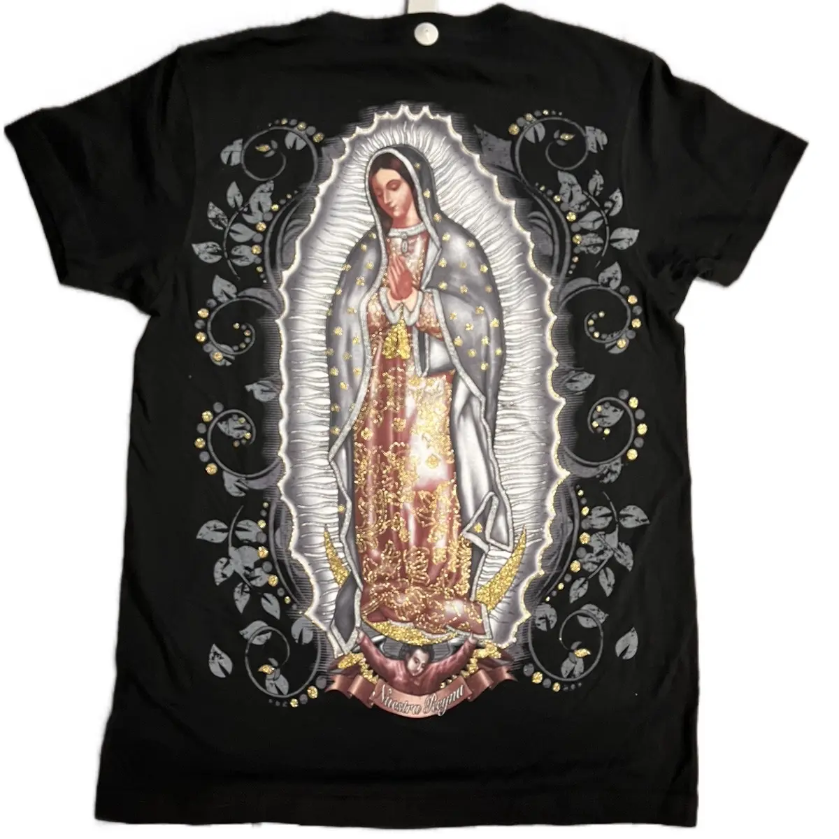 Silver Glitter Virgencita T-shirt