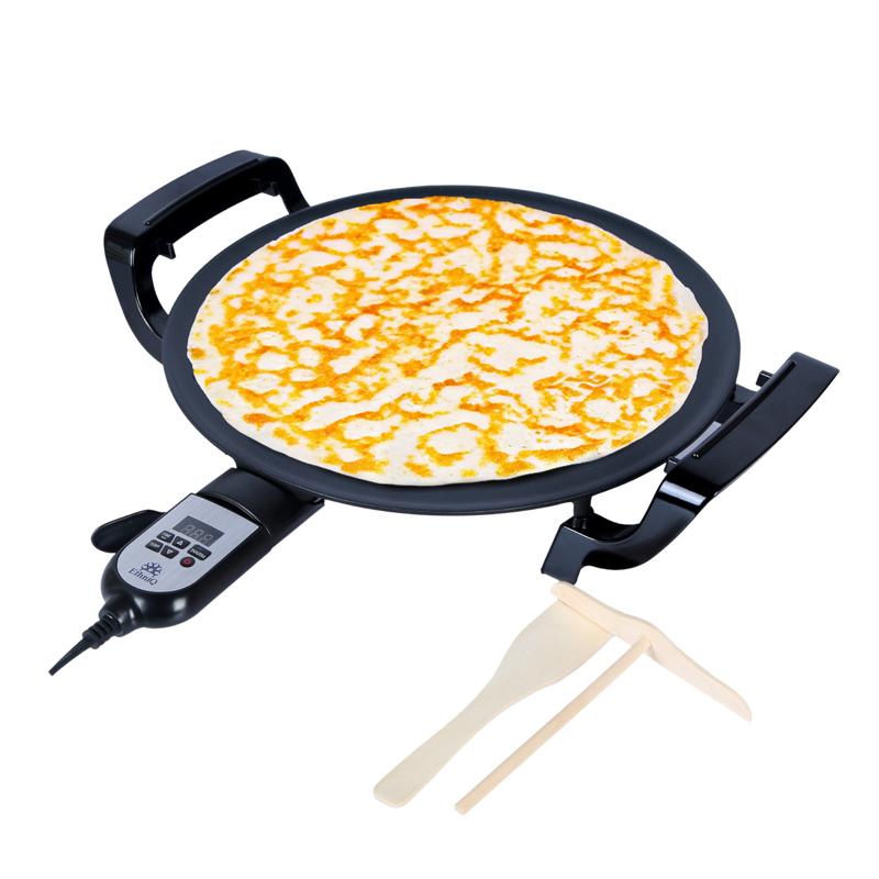 Ethniq 16" Griddle for Ethiopian Injera, Somalian Anjero, Crepe, Lefse, Mogogo, Mitad, Pancake Teff Maker - Adjustable Digital Heat Control - Non-Stick Surface - Even Heat Distribution