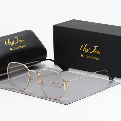 Simple Geometric Frame Eyeglasses for Everyday Use, Minimalist Basic Flat Frame Fashion Eyeglasses, Trendy Accessories for Daily Life, Stylish Square Frames, Fashionable Frames Glasses, Trendy Casual Glasses, Fashion Eyewear, with Box