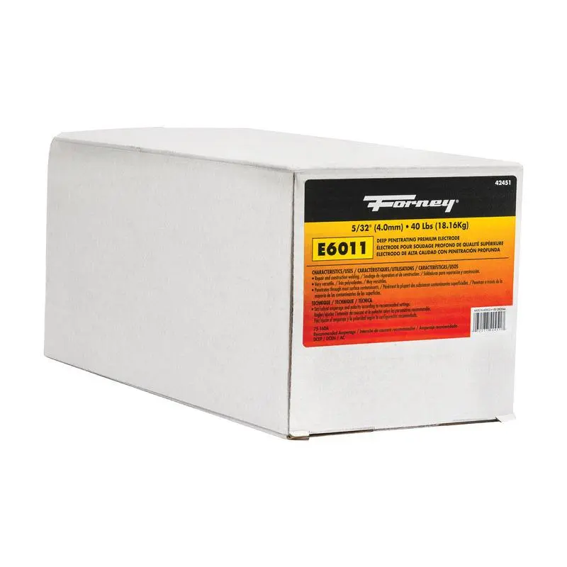 Forney 2610368 Welding Electrodes, 0.15 in. Dia. E6011 Mild Steel Electrodes, Convenient Design, Durable, Reliable, Easy-to-Use for Repair & Construction Welding (Cycling Sports & Outdoor Leisure Equipment), Convenient Designs