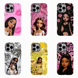 Y2K Gothic Bratz Phone Case | Leopard Print Pink Lip Aesthetic Protective Cover For iPhone 17 Pro Max 16 15 14 13 12 11 for Samsung S21 S22 S23 S24 S25 Phone Case | Tough Phone Case | gift for him for her | Best Gift