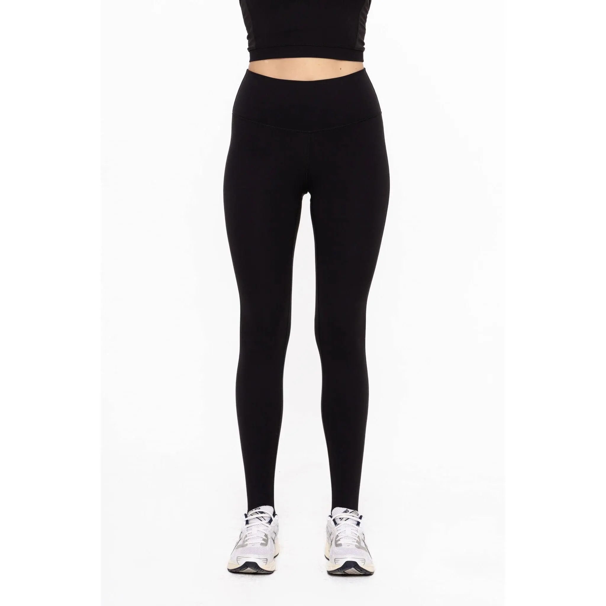 Black Stirrup High-Waist Active Workout Leggings