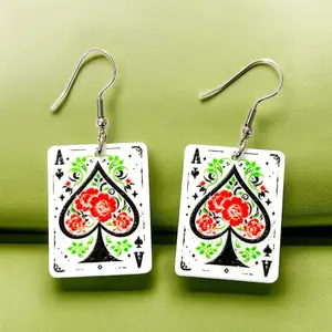Ace Of Spades Earrings accessories women