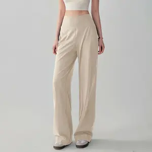 2026 Women Yoga Pants High Waist Loose Casual Straight Wide Leg Trousers Quick Dry Running Training Drapey Comfortable Fitness Workout Leggings Perfect Looking
