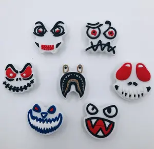 7 Monster Face Shoe Charms Horror Scary Creepy Shoes Wristband