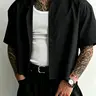 Men's Summer Casual Short Sleeve Button-Down Shirt, Street Style, Versatile Loose-Fit Layering Top, Essential for Daily Commute