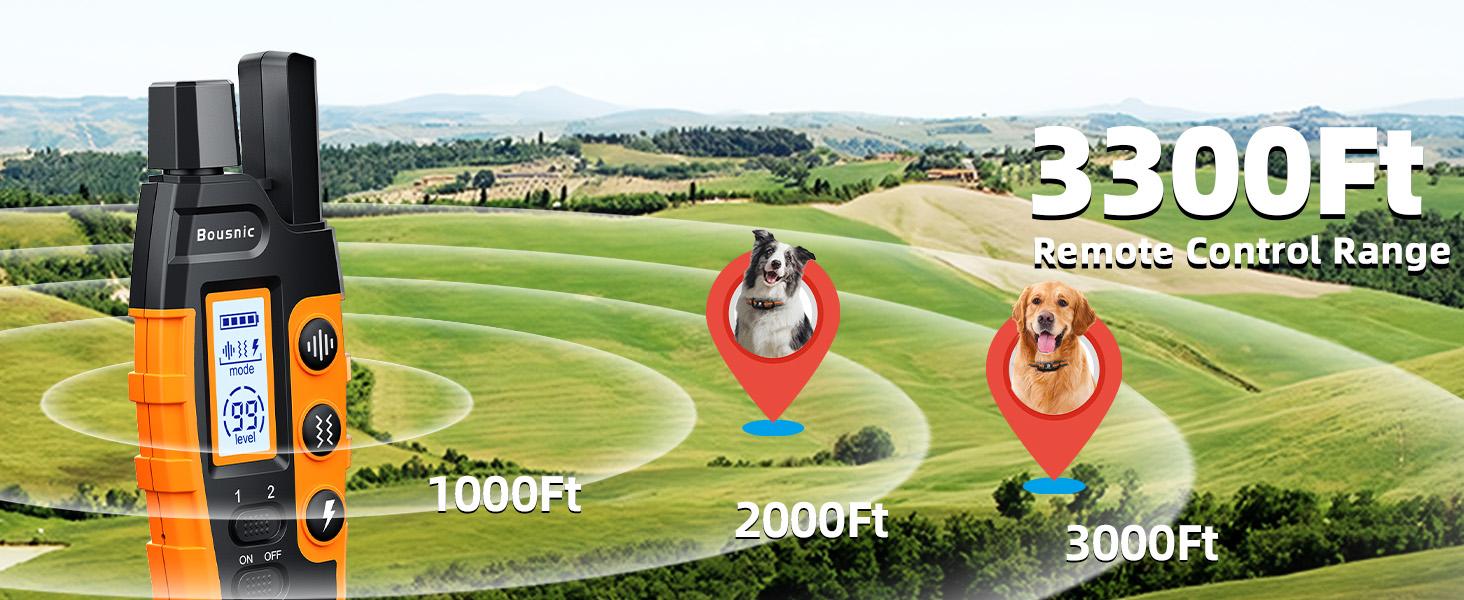 Dog Training Collar for Dogs - 3300Ft Dog Training Collar with Remote for 5-120lbs  Dogs