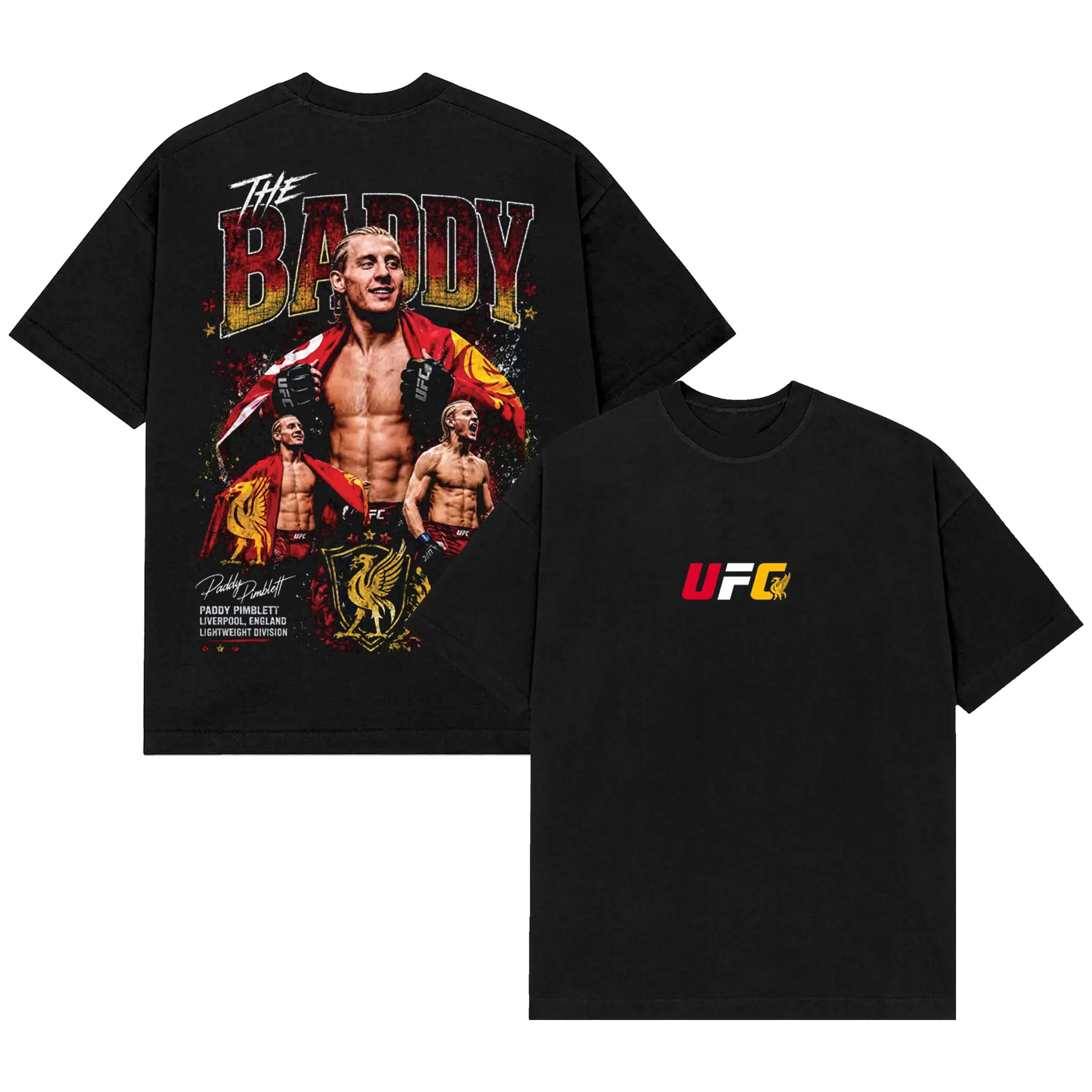 Paddy "The Baddy" Pimblett UFC  Heavy Cotton Shirt BMF Tshirt UFC Fan Apparel Menswear Direct-to-garment Breathable Printing