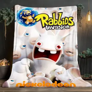 Rabbids Invasion Soft and comfortable home blankets, small Cozy Throw Blanket, Soft Comfy Blanket, nap blankets, perfect Christmas gifts for friends and besties. Super soft heat-pressed blankets. Y251209131