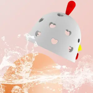 Silicone Egg Cleaning Brush, 1 Count Cute Chicken Design Egg Washing Brush, Egg Cleaning Tool, Egg Washer, Kitchen Egg Utensils, Kitchen Gadgets