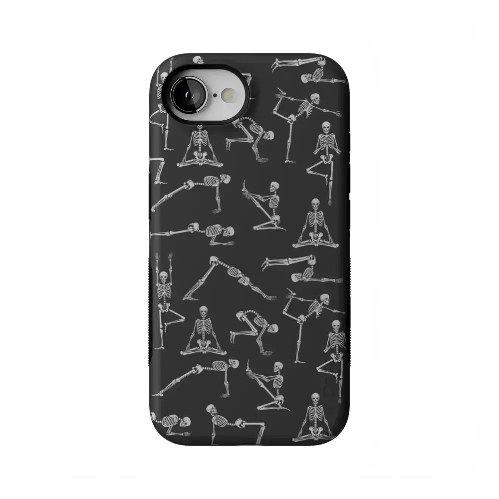 Casely iPhone 17e Case | Corpse Pose | Skeleton Yoga | Bold Protective Design | Compatible with MagSafe