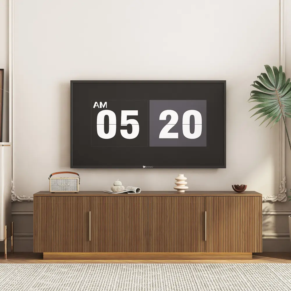68-inch Modern LED TV Stand with 16-Color LED Lights, TV Cabinet/Entertainment Center for 55, 60, and 65-inch TVs, Tv Console Table, Wooden Tv Stand